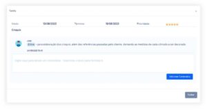 Tela sistema da Otimizee para empresas